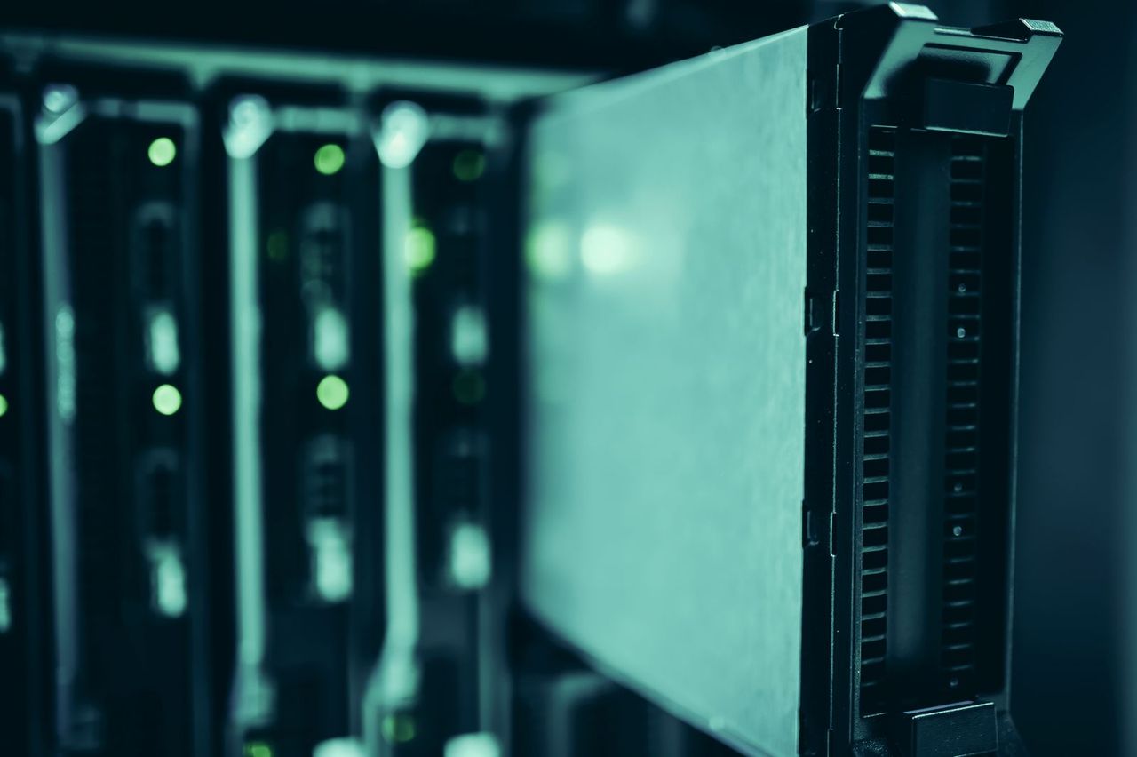 Data centre servers representing AI compute infrastructure