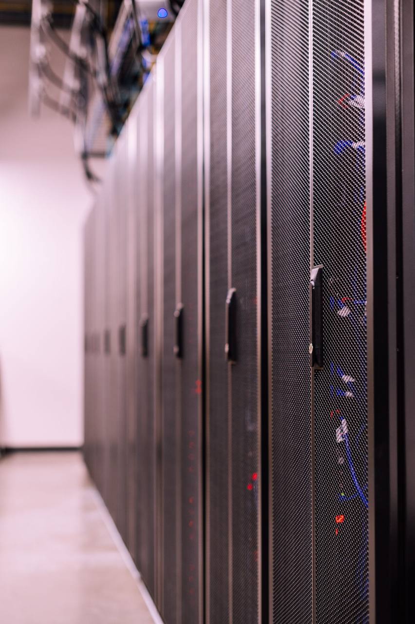 Server hardware in a data centre - the same open-weight models run on a workstation-class GPU at home.